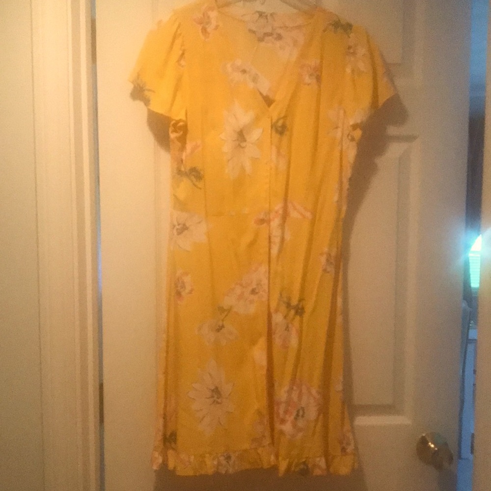 New loft button down front dress